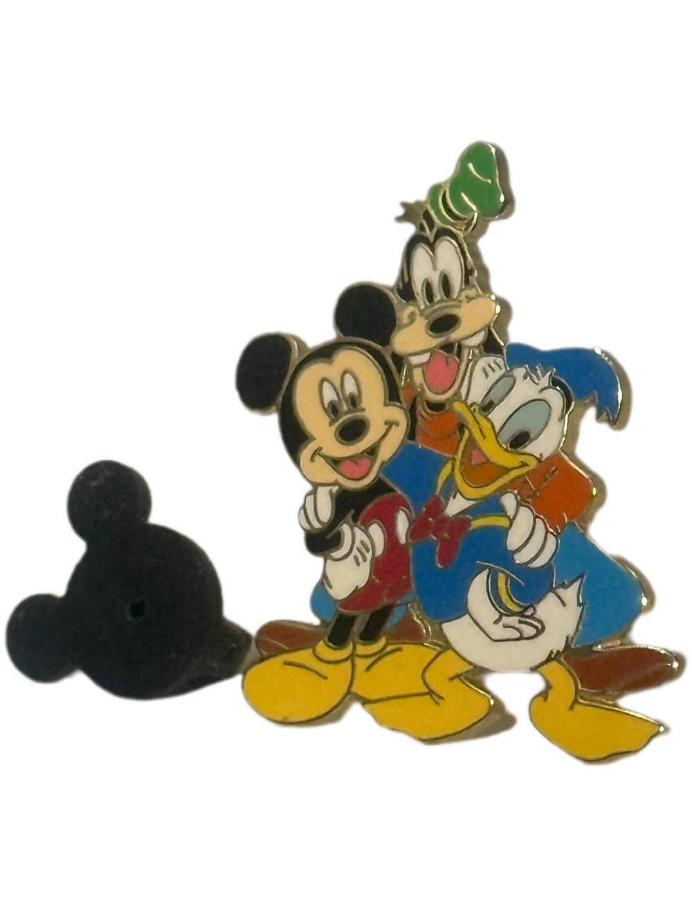 Vtg Disney Collector Pin Mickey, Donald & Goofy Enamel Lapel Pin NWT Jewelry